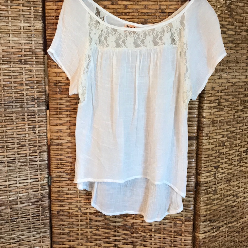 Sheer white top